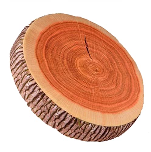 YILANLAN Coussin de Fruits Drôle de Sol Rond en Peluche - Décoratif pour Siège, Maison, Canapé, Chambre, Salon (40cm, Brown)