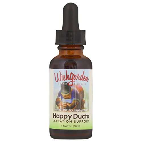 Image of WishGarden Herbs - Happy Ducts, Organic Herbal Lactation Support Supplement, Supports Natural Lactation for Breastfeeding Mothers (1 Ounce Dropper)