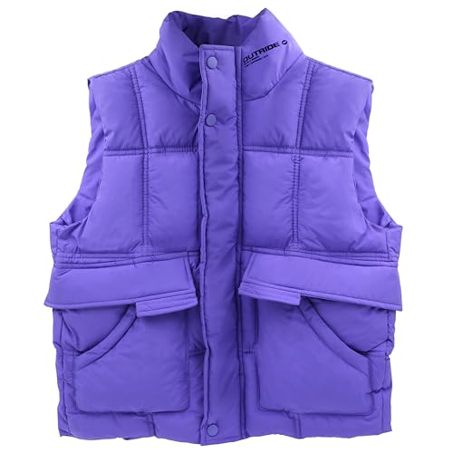 Girls Puffer Vests Coat Boys Sleeveless Thicken Padded Jacket Lightweight Winter Coat