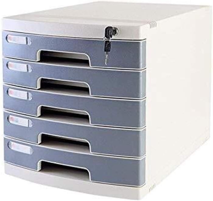 Archivador con cerradura, organizador seguro de cajones de almacenamiento de oficina para gestión de documentos, diseño duradero para uso doméstico y de oficina