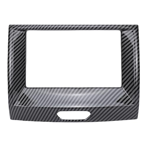 Aramox Cubierta del Panel de la Pantalla de Navegación, Panel de Control Central de Navegación GPS Radio para Range r 2015-2022 Estilo Fibra de Carbono Negro