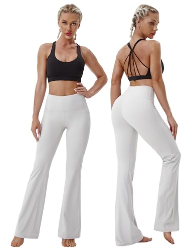 Image of BUBBLELIME 29 inch /31 inch /33 inch /35 inch /37 inch 3 Styles Women's High Waist Bootcut Yoga Pants Basic /Side Pockets Tummy Control Workout Flared