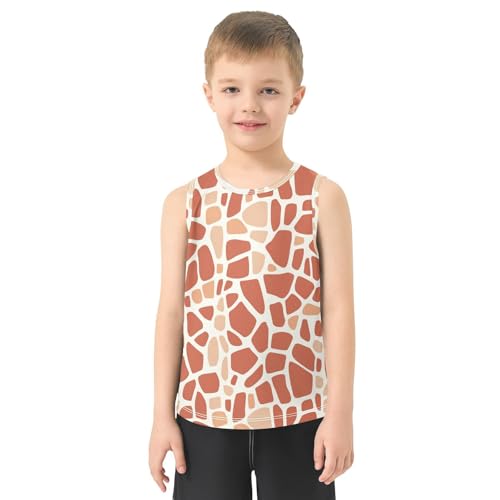 Boys Tank Top Shirts Colorful Giraffe Skin Print Sleeveless T-Shirts Crew Neck for Kids Clothing Children2