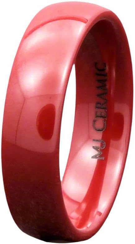 Ceramic Wedding Band Classic High Polished Ring Varying Colors and Widths to Choose From
