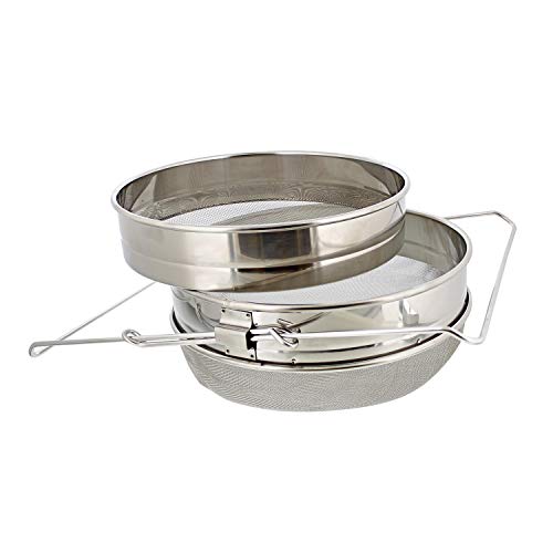 Rural365 Honey Filter, 2 Piece - Honey Extractor Equipment, Honey Bucket Strainer Honey Extractor Stainless Steel Sieve