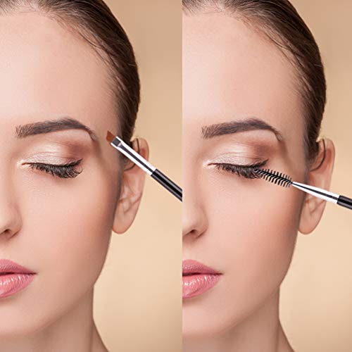 TEOYALL 3 PCS Eyelash Comb Dou Eyebrow Brush with Spoolie Mascara Separator Metal Teeth Grooming Brushes (3pcs) - Image 5