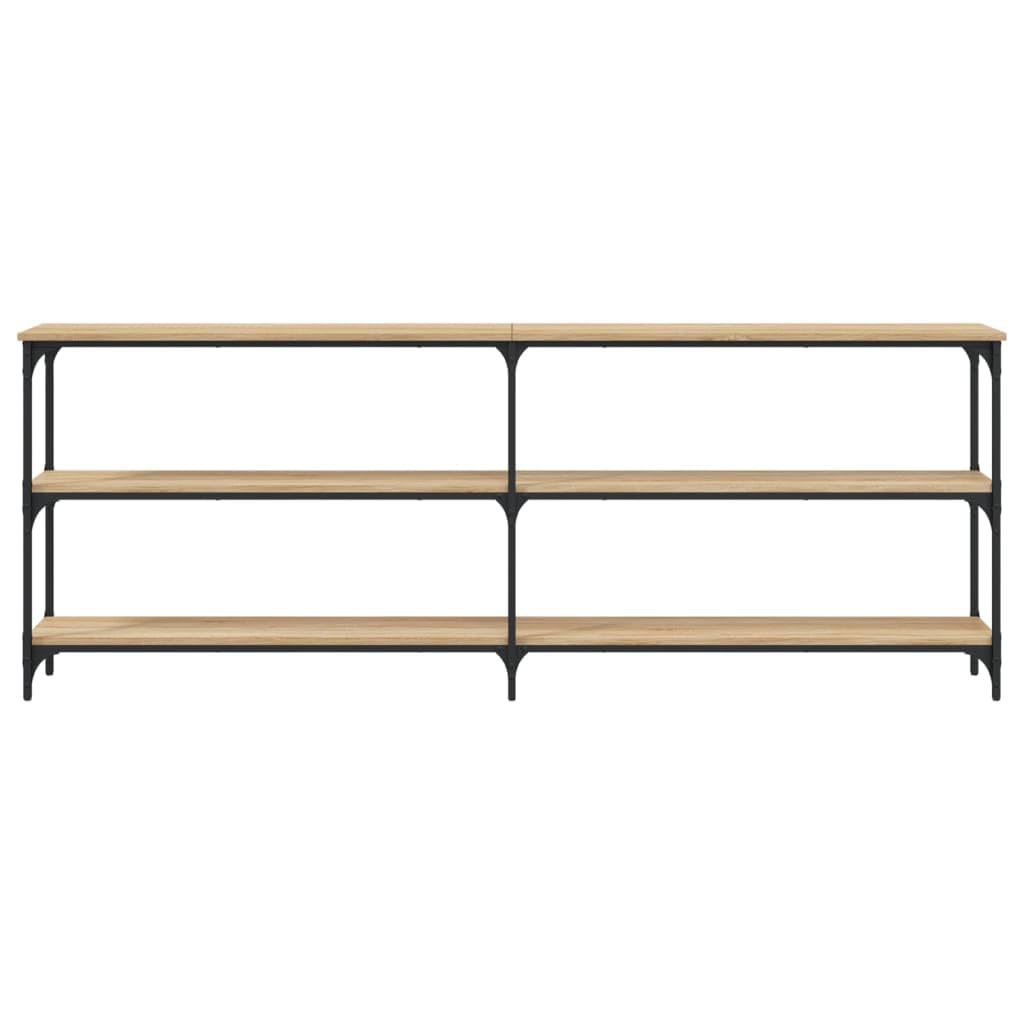 vidaXL Tavolo Consolle Rovere Sonoma 200x29x75 cm Legno Agglomerato