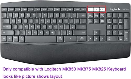 Image of iFyx Keyboard Cover Skin for Logitech MK850 MK875 & Logitech MK825 Wireless Keyboard Ultra Thin Protective Skin (Transparent)