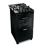 Fogão de piso brastemp 4 bocas com mesa de vidro e grades duplas de