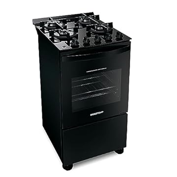 Fogão Brastemp 4 Bocas Preto Bfo4vae - Bivolt