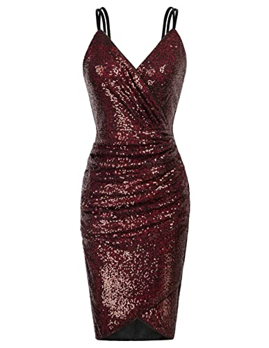 GRACE KARIN Damen 50er Vintage Samtkleid Slim Fit Bleistiftkleider...