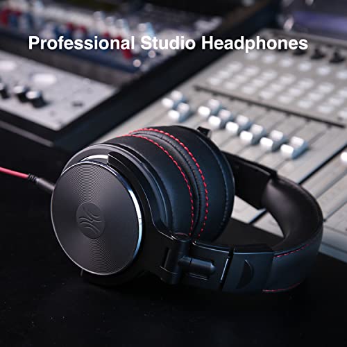 OneOdio, over-ear studio hoofdtelefoon met kabel, microfoon, share-poort, eiwit-lederen oorschelpen voor DJ, Podcast… - Image 6