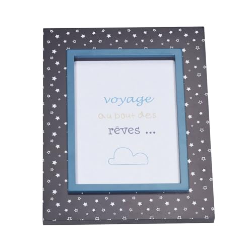 Sauthon Cadre Photo Rectangle en MDF Bleu