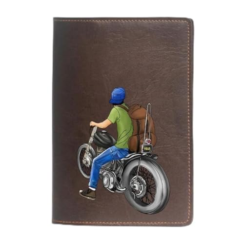 Image of The Messy Corner Unisex Vegan Leather Passport Cover | Classy & Stylish Printed Travel Case | (Dark Brown, Roadrush)