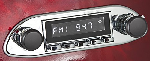 Retro Manufacturing Laguna Radio with Chrome Face, 40-80 Knobs, and Vintage Overlay LAC-M1-311-40-80-SCP