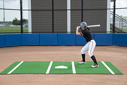 On Deck Sports 12' X 6' Indoor/Outdoor Baseball Softball Green Batting And Hitting Mat Pro (Lined) #TOP2