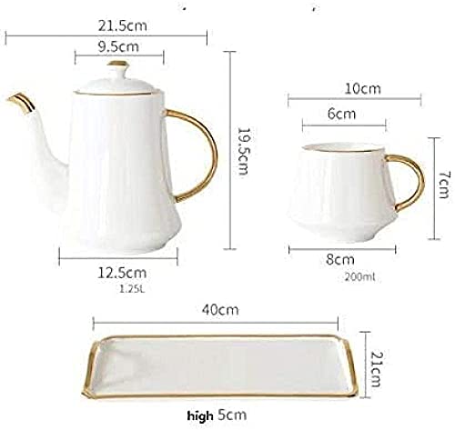 Tetera Japonesa, Café de cerámica Juego de té Caja de Regalo Nordic Phnom Penh Taza de café Blanco Cafetera Bandeja… - Imagen 3