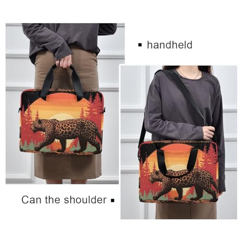 Bolso bandolera para laptop estampado Leopardo 13-16" miniatura 2