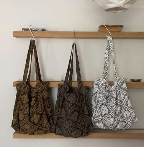 Image of 2026 Corduroy Tote Bag with Zipper Large Casual Handbags Shoulder Purse for Women