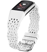 TOYOUTHS Lace Silikon Armband Kompatibel mit Fitbit Charge 6/Charge 5 Armband, Frauen Weich Sport...