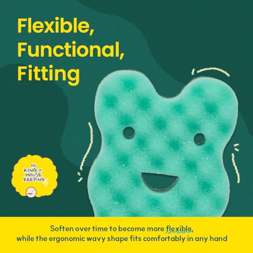 Image of Odor Resistant Dual Sided Heavy Duty Multipurpose Scrub Sponge 6 Pieces