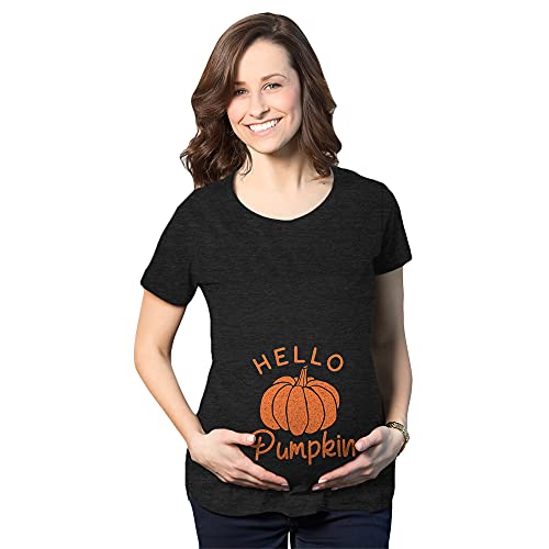 T-shirt grossesse marrant Hello Pumpkin taille L pour automne et Halloween
