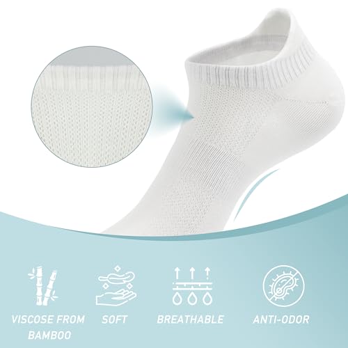 SERISIMPLE Women Ultra Thin Socks Viscose Bamboo Low Cut No Show Ventilating Ankle Anti Odor Arch Support Mesh Socks 5 Pairs3