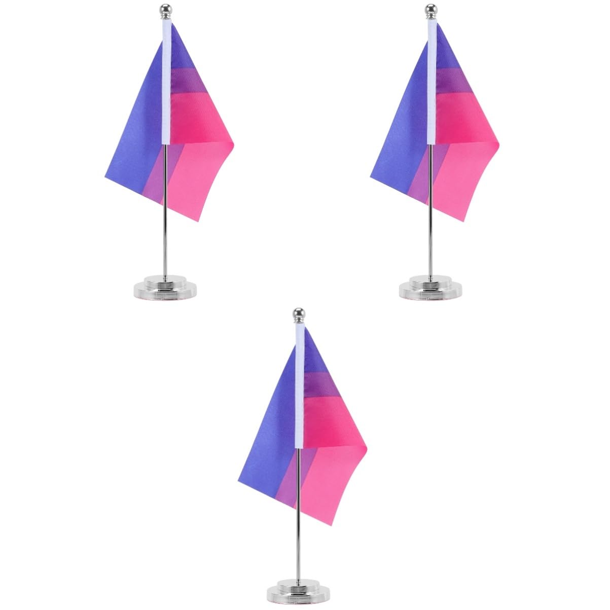 ABOOFAN 3sätze Tischflagge Mit Regenbogenmotiv Für Lgbtq Veranstaltungen Homosexual Pride Flagge Mit Standfuß Dekoration Für Partys Und