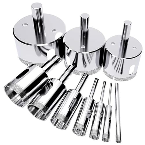 Set de 10 Brocas de Diamante 3-50 mm para Vidrio y Mármol miniatura 1