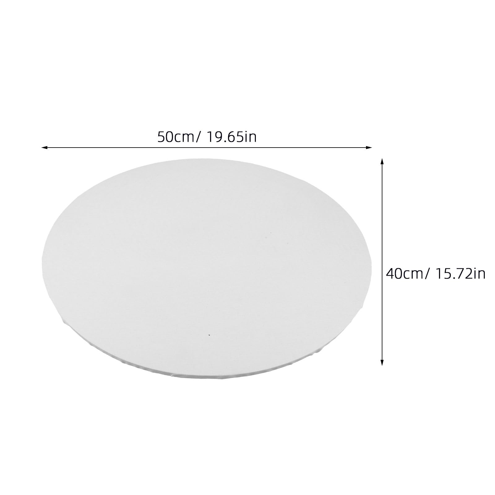 Lurrose Pannello di Tela Ovale in Lino Bianco 50x40cm per Pittura a Olio e Acrilico Supporto Eccellente per Creazioni Personalizzate e Decorazioni da Parete