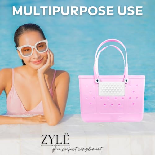 Zylë ZY001 Bogg Bag Phone Holder Accessories - Xl Silicone Bogg Bag Charms, Bogg Bag Cup Holder, Simple Modern Tote Beach Bag, Bitty Simply Bogg Bag Inserts, Soft Rubber Cell Phone Holster White thumb #2