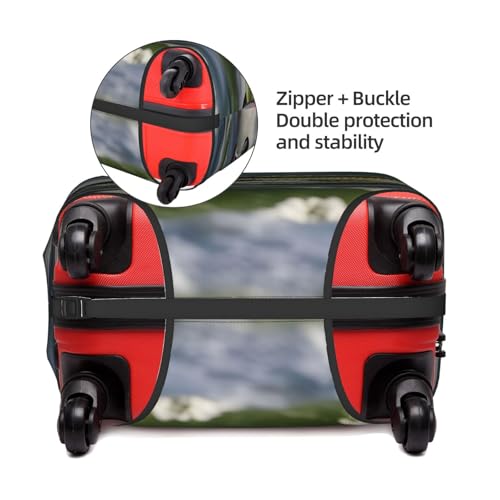 Bass Fishing Wave Print Suitcase Covers For Luggage Suitcase Cover Travel Luggage Cover Fits 18-32 Inch Suitcases4