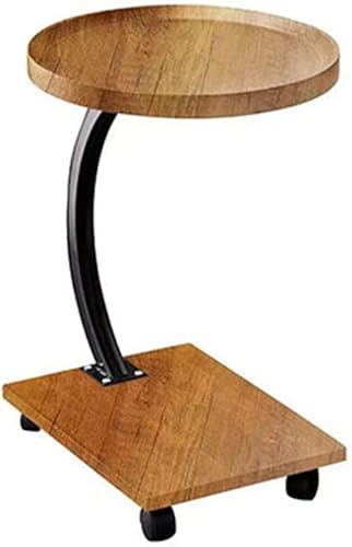 Miniatura 13 de Mesa auxiliar pequeña en forma de C, mesas auxiliares delgadas para sofá que se deslizan debajo del sofá cama, mesa de bandeja de aperitivos delgada