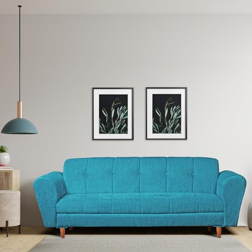 What are the Best Sofas for Asthma Relief and Allergy-Friendly Comfort 6 Milan 3 Seater Sofa | Luxury Comfort & Extra Spacious | Sofa | Sofa Set | Wooden Sofa Set for Living Room |Sofa for Living Room & Office (Chenille Molfino - Sky Blue)