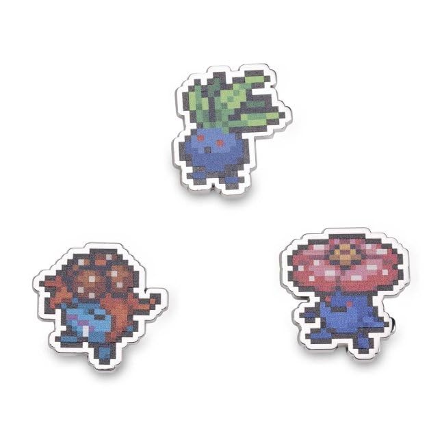 Pokémon Center: Oddish, Gloom & Vileplume Pokémon Pixel Pins (3-Pack)