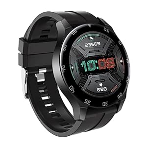 AEQIUM P3 Smartwatch, Sleap/Heart Rate Monitor mit 1,69 Zoll Display AQM-298, Schwarz