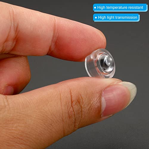 Image of PATIKIL 13mm LED Convex Lens, 10 Pack 15 Degree Beam Angle Acrylic LED Optical Convex Condenser Lens for 1W 3W LED Lamp Beads Infrared Cameras, Transparent