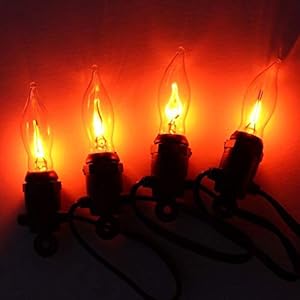 Flicker Flame Light Bulb Flame Shaped Bulb Dances with a Flickering Orange Glow E12 Flame Candelabra Light Bulbs 12 Pack