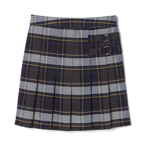 Image of French Toast Girls' Plaid Adjustable Waist Pleated-Front Two-tab Scooter