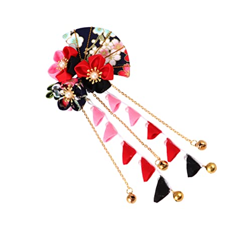 FOMIYES シー和装髪飾り 和風手作り和風髪留め 長い流蘇ヘアピン 花飾り ブライダル用 結婚式 祭典 普段使いに 軽量耐久 レディース用