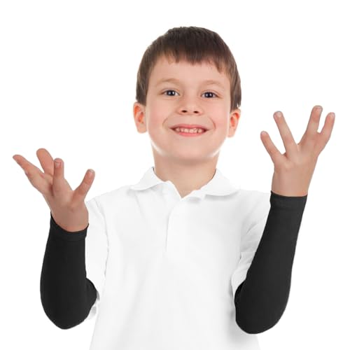 6 Pairs Arm Sleeves For Kids Child 4-10 Years Old,Unisex Sport Cooling Compression Cover UV Sun Protection Arm Cover4