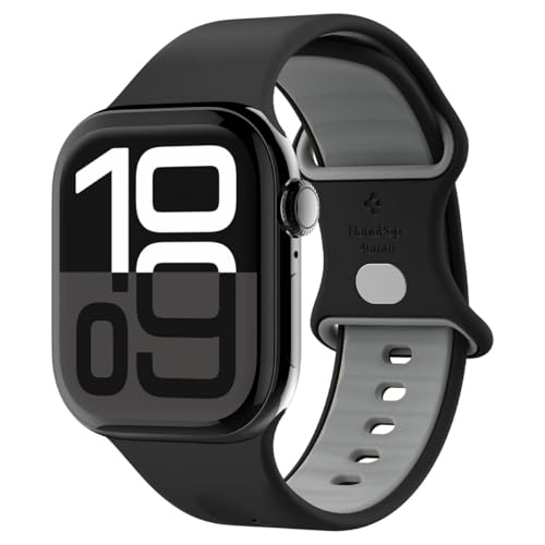 Spigen for Apple Watch Series 11 Band Nano Pop Compatible with Ultra 3/2/1 49mm Series 11/10 46mm 9/8/7 45mm SE3/SE2/SE/6/5/4 44mm 3/2/1 42mm - Black Sesame