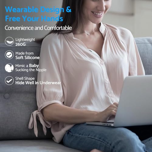 Image of Hands Free Breast Pump - Wearable Breastpump with 4 Mode & 12 Levels, Portable Electric Breast Pump, Strong Suction, Low Noise, 24 /21 /19mm Flange (1 Pack)