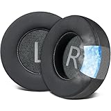 SOULWIT 冷却ジェル パッド イヤーパッド for AKG K701, K702, Q701, Q702, K601, K612, K712 との互換性があり イヤークッション ノイズアイソレーションフォーム 耳当て アイスシルクファブリック イヤーカップ 冷感-ブラック