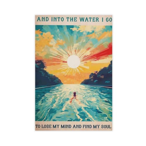 Poster sur toile The Swimmer 40x61 cm pour la déco du salon
