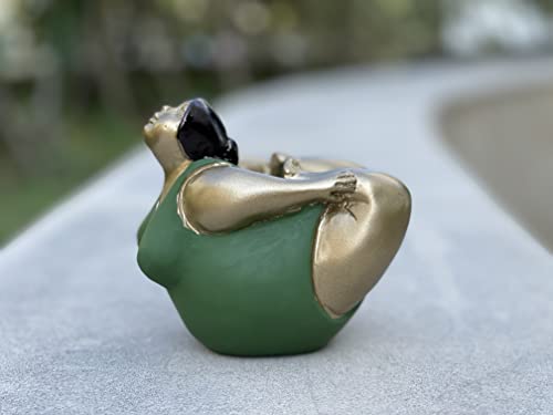 Figura Yoga Fat Lady en Resina Decorativa miniatura 4