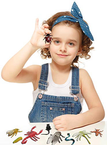 43 Pack Bug Toys Fake Plastic Bugs And Insects For Kids Toddler Birthday Party Favors Easter Basket Stuffers Treat Goodie Bag Fillers April Fool's Day Prank Gifts Fake Bugs Toys #TOP3