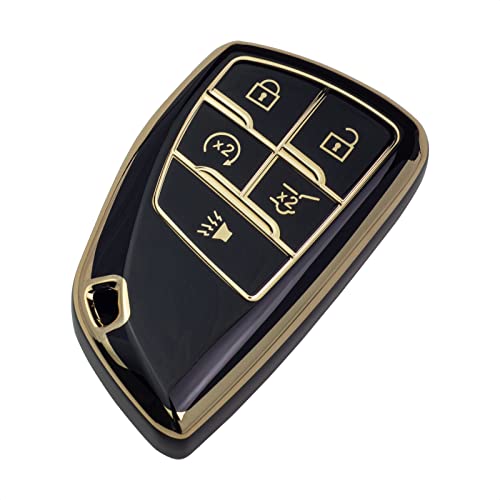 Coque clé TPU noir or Buick Envision étui protection