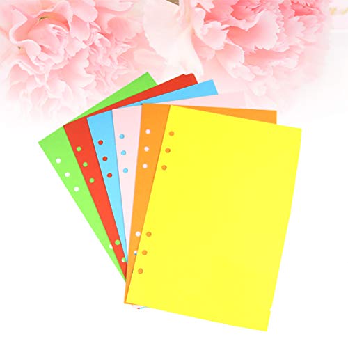 TOYANDONA 6 divisórias de abas A5 coloridas criativas 6 furos, preenchedor de índice, páginas classi