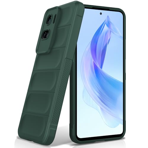 BonYonka Silicone Case Compatible with Honor 90 Lite Anti-Scratch Microfiber Lining Shockproof Case with Camera Protection Green